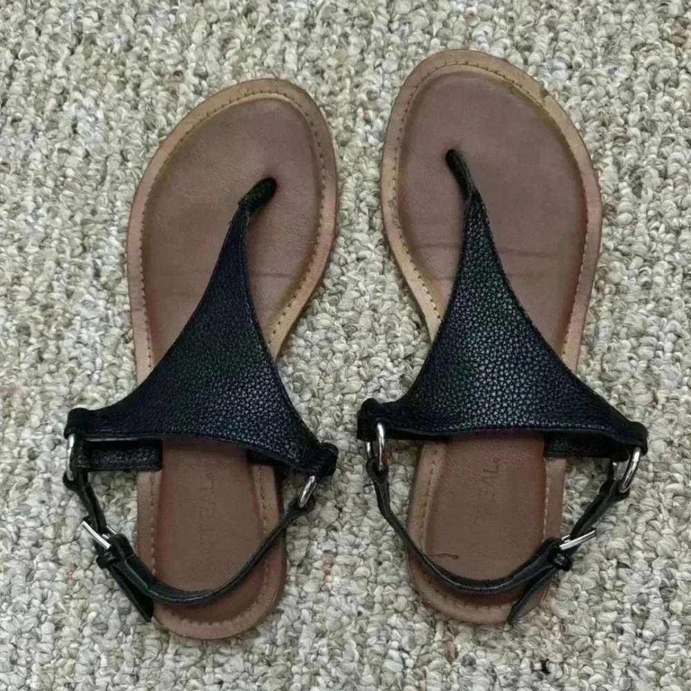 Xappeal Black Leather Sandals